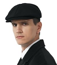 Image of KUJUHA Wool Newsboy Cap for Men Flat Irish Cabbie Ivy Gatsby Newsboy Driving Hat Hunting Cap