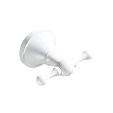 BAIYUN Badezimmer-Zubehör, weiß, Messing, Doppel-Badetuchhalter, Toilettenbürsten-Regal, WC-Papierrollenhalter, Dusche, Seifenschale (Color : Robe Hook)