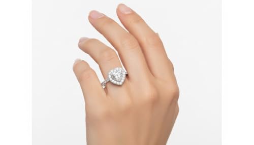 Image of Choose Your Gemstone Rollover Heart Diamond CZ Engagement Ring 925 Sterling Silver Heart Shape Petite Engagement Rings Lightweight Office Wear Everyday Gift Jewelry US Size 4 to 12