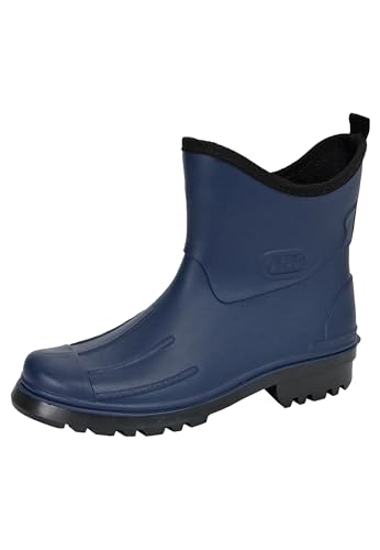 MADSea Bergen - Botas de lluvia para hombre, caña corta, color azul oscuro/negro, Azul oscuro y negro., 47 EU