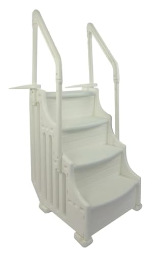 Escalera para piscina exterior 38 pulgadas ancho miniatura 1
