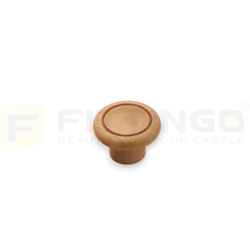 Image of 2 Piece Drawer Knobs for Kitchen- Door Knob for Cabinet, Cupboard & Dresser |Material-Steam Beech Wood, Natural Wood Finis| - 2 Inch-| 3 Years Warranty |