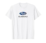 Subaru Modern Blue Stars Logo Black Text Car Brand T Shirt