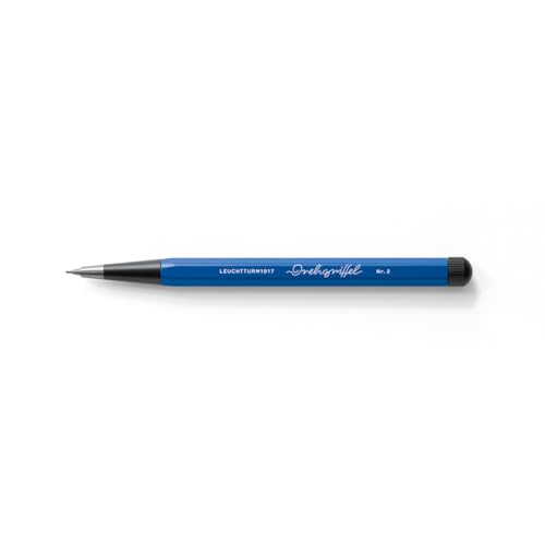 Image of LEUCHTTURM1917 0.7mm Mechanical Pencil No.2 Royal Blue /Black | Clutch Lead Pencil, HB Graphite, Bauhaus Special Edition, Twist Mechanism, Journaling, Gift