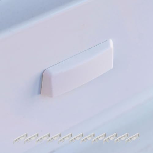 Capuchons pour fentes de fenêtres, 12 pcs, Blanc RAL 9016, Couverture pour fraisages de fentes de 24 à 35 mm de longueur, Capuchons Drainage de fenêtres
