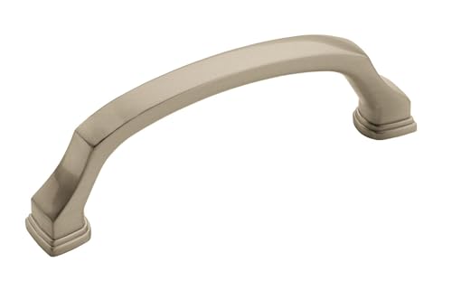 Amerock | Cabinet Pull | Satin Nickel | 3-3/4 inch (96 mm) Center to Center | Revitalize | 1 Pack | Drawer Pull | Drawer Handle | Cabinet Hardware