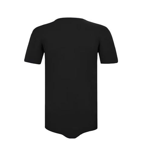 Mens Onesie One Piece Jumpsuit Short Sleeve Bodysuit Print Cotton Romper Pajamas Black2