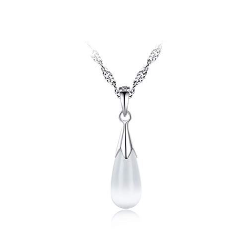 Collier en Cristal pendentif goutte d'eau avec boucles oreilles opale