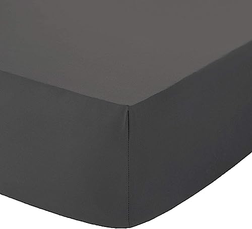 British Home Bedding, Plain Polycotton Percale Fitted Bed Sheets