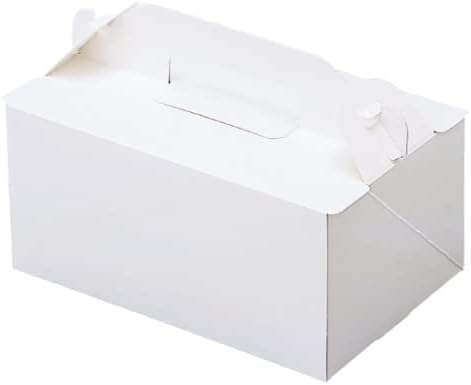 サガシキ ケーキ箱 白無地デコ箱 7号 H200 5枚入 WMJ014AA＿S＿20 5枚/束（ご注文単位4束）【直送品】  包装用品・店舗用品の業務用通販 シモジマ公式 高さ10.5ｃｍ 手提付ケーキ箱 サービス箱 ホワイト 白 クリスマス ホワイトデー バレンタイン (100, 幅27ｃｍ×奥行21