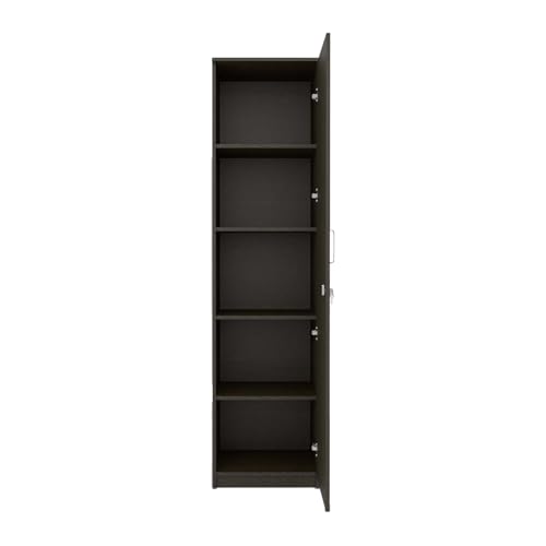 Image of COUCH CULTURE Adona Engineered Wood Wardrobe for Clothes with 1 Door | Storage Organizer | Storage Cabinet for Kitchen | Multipurpose Almirah for Bedroom, Living Room | 1 Year Warranty - Wenge