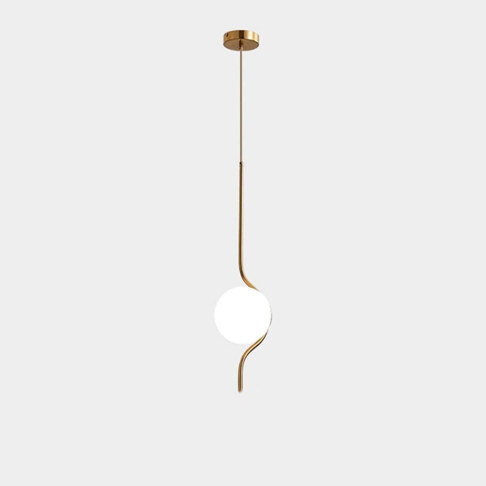 Lampe suspendue chevet verre laiteux pour éclairage doux