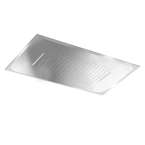 IMEX RDG590/P Rociador Empotrado Rectangular 3 Vías con Premarco Cromo