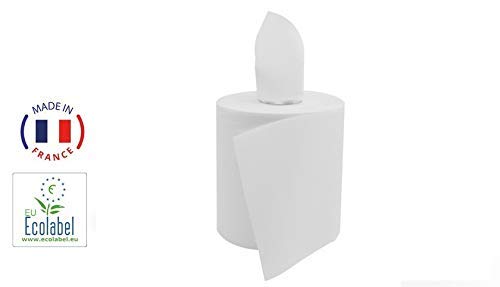 ESSUYAGE PAPIER BOBINE ESSUIE MAIN BLANCHE PURE OUATE 450 F - PAQUET DE 6 bobines - 050109