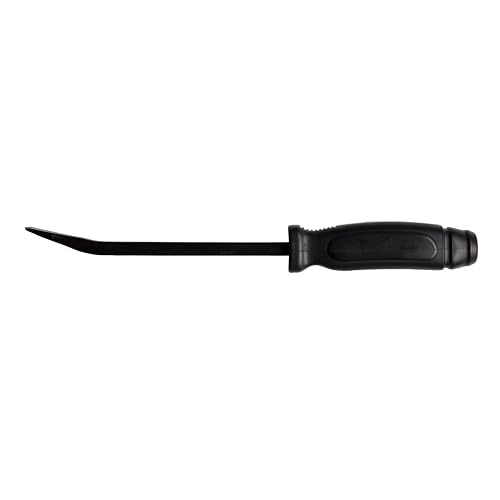 Image of Mayhew Tools 60140 Dominator Pry Bar, Red, 12 inch Curved | Fully Heat-Treated Steel, Strikeable Cap & Shock-Absorbing Ergonomic Handle