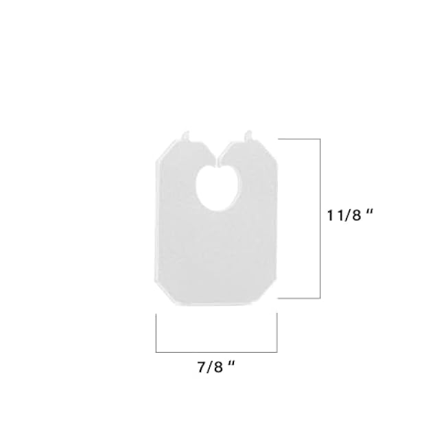 MT Products White Plastic Bread Clips 7/8 x 1 1/8 - Disposable Bread Ties - Pack of 100