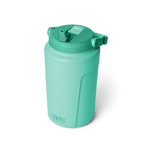 Image of YETI Silo Half Gallon Insulated Straw Cap Water Jug - Leakproof, Lightweight Sports Bottle with Fence Hook Handle - Keeps Drinks Ice-Cold - Ideal for Gym, Sports & Tournaments, Seafoam
