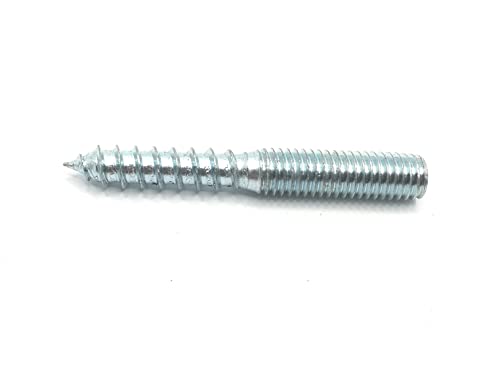 Image of Hanger Bolt M8x60 Silvery Double Headed Bolt Self-Tapping Screw for Furniture 12Pcs