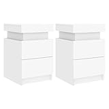 【Amplio espacio de almacenamiento:】 Las mesitas de noche ofrecen un montón de espacio de almacenaje para guardar bien organizados y al alcance de la mano revistas, libros, mandos a distancia y otros objetos pequeños.