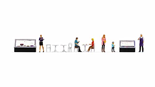 NOCH® Figure Theme World Cafe, with Detailed Figures and Equipment, Ideal for Model Making and DIY Projects in 1:87 (H0) - Image 2