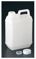 CB Plus ABTI301 Flat Angle Bottle with Handle, 0.6 gal (2 L), Inner Plug and Cap, Polyethylene, Japan
