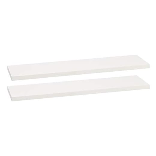 Amazon Basics Floating Shelves - 24-Inch, White, 2-Pack