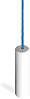Ceiling Switch Pull Cord String, with Ice White Ergonomic Handle. Choice of Contrasting Bright and Fun Cords.
