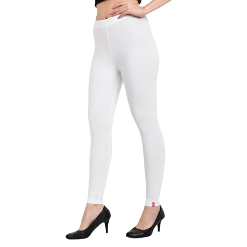 Image of Twinstar T2 Womens Ankle Length Leggings | Cotton Combo Leggings |180% GSM| Pack of 2 (White, Black)
