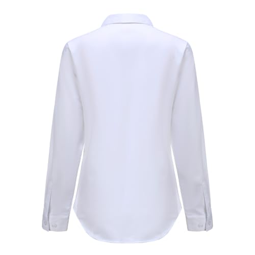 Womens White Button Down Shirt, Wrinkle-Free Dressy Work Blouses, Business Casual Button Up Shirt for Women2