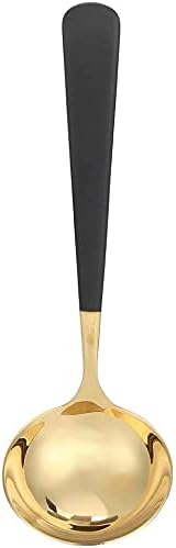 Spoon Set Tableware Spoon for Home Restaurant, Household Stainless Steel Cooking Rice Spoon Soup Spoon Spoons with Long Handle Korean Soup Spoon Dinner Spoons