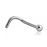 Inoki - Stud de nez acier avec boule - Tige 0.8 mm, Long. 6.5 mm, Élém. 1.5 mm