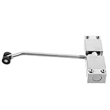 Operitacx Stainless Steel Automatic Door Closer for Outward Opening Doors Corrosion-Resistant Spring Snap System Quiet Closing Tool for Home Office Cabinet