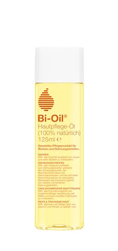 Bi-Oil Hautpflege Öl 100% natürlich | Schwangerschaftsöl mit 100 % natürlichen Inhaltsstoffen | Körperöl während und nach der Schwangerschaft | Vegan | 125 ml