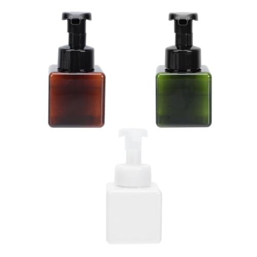 Genérico 3 Piezas Dispensador de Jabón Espumoso 250ml Botellas Vacías Bomba Prensa, Oscuro, Reutilizable para Viaje, Hogar, Cocina y Baño