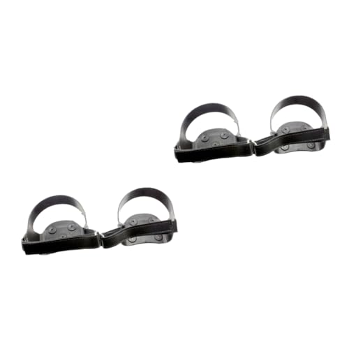 COSMEVIVI 2pairs Outdoor Teeth Silicone Spikes Crampons for Hiking and Climbing Ice Cleat Spikes Reflective Stripe for Enhanced Visibility ICY Lightweight Design