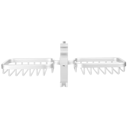 ROMISBABA 壁掛け免釘太空アルミソープドレインホルダー バスルーム用槽排水ラック 水切り 収納ラック ホテル 家 キッチン対応