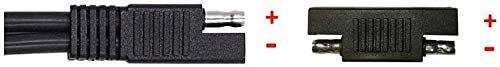 Sunway Solar Panel Connectors,Extension Cable Connect 3 Solar Panels to 12V Battery with Two SAE Polarity Reverse Adapters for 12Volt Solar Charger,Solar Maintainer and Solar Charging Kits