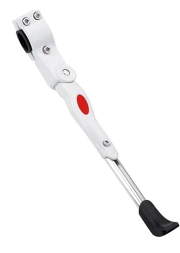 自転車キックスタンド、調節可能なMTBロード自転車パーキングラックマウンテンバイクサポートサイドキックスタンドフットブレースサイクリングパーツ(ホワイト)