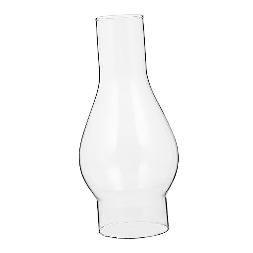 Garneck Öllampe Glas – Ersatzglas Für Petroleumlampe - Klarer Glaszylinder Ohne Boden - Ideal Für Kaminglas Und Öllampen Retro Stil Für Stilvolle Heimdekoration