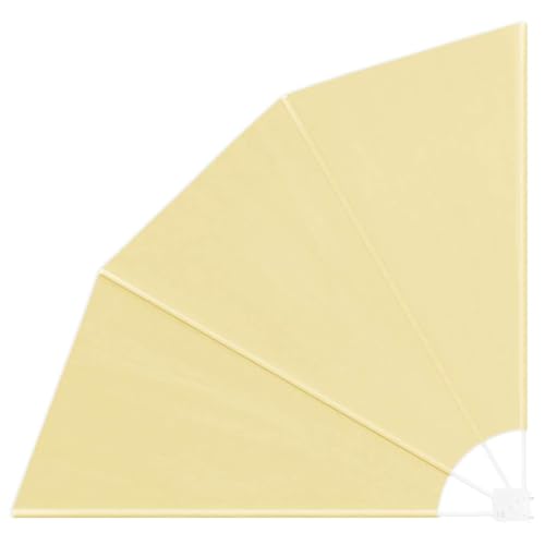 HETFTJN Malla de ocultación para balcón, 140 x 140 cm, abanico, de poliéster y acero, plegable, para balcón, terraza y jardín, ajustable manualmente, arena