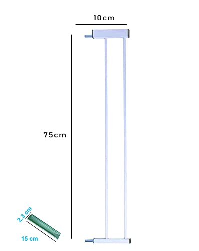 Image of Safe-O-Kid- Pure Metal Baby Safety Gate (75-95 cm), Adjustable, 2 Way Auto Close, Barrier for Stairs, Door and Hallways, Dog /Pet Barrier Fence-Black