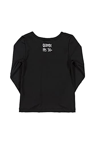 Camiseta Infantil com Proteção FPS 50, Quimby, Unissex, Preto, 6
