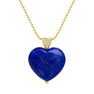 Gempires Blue Lapis Lazuli Heart Pendant