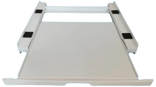 GLGLG Washer Dryer Stacking Kit, Washer Dryer Laundry Stacking kit with Pull Out Shelf Appliance Frame connectors Combination, Space-Saving, Robust, Assembly Required,White