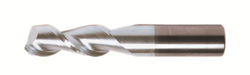 Image of Bassett HPAM-2 Series Solid Carbide High-Performance End Mill, TiCN Coated, 2 Flute, 45 Degrees Helix, Square End, 3.125 inch Cutting Length, 1 /2 inch Cutting Diameter, 6 inch Length (Pack of 1)