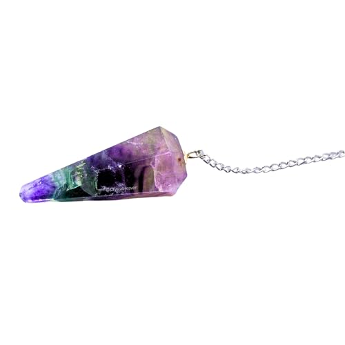 Image of Fluorite Pendulum Dowsing Tool - Natural Crystal Pendulum for Spiritual Guidance - Premium Dowser Pendulum for Accurate Divination and Energy Healing - Perfect for Energy Healing and Chakra Balancing - Handcrafted with Precision and Elegance