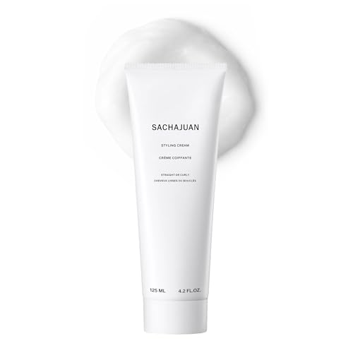 SACHAJUAN Styling Cream | Medium Hold for Curly & Straight Hair | Heat Protection with Ocean Silk Technology | Adds Density, Shine & Definition for Smooth or Textured Styles | Paraben-Free | 4.2 oz