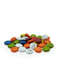 Mini Dragées Chocolatées au Lait en Vrac - Pastilles Colorées Format Professionnel - Pack de 4 x 1kg