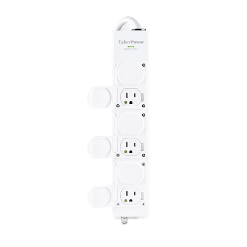 CyberPower MPV615S Medical Grade Surge Protector, 100-125V/15A, 1560 Joules, 6 Outlets, 15 Foot Power Cord, White