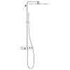 GROHE Euporia Smartcontrol 310 Cube Duo – Duschsystem mit Thermostatbatterie (wassersparend, 3 Strahlarten, Verbrühungsschutz, inkl. Duschablage), chrom, 26508000